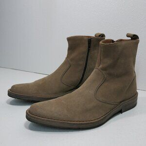 Irama Zippered Suede Leather Dress Boots Footwear Shoes Men's Botas Italy 41